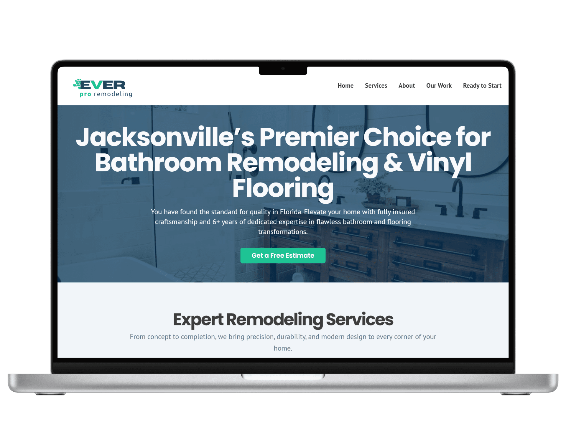 EverPro Remodeling Desktop View