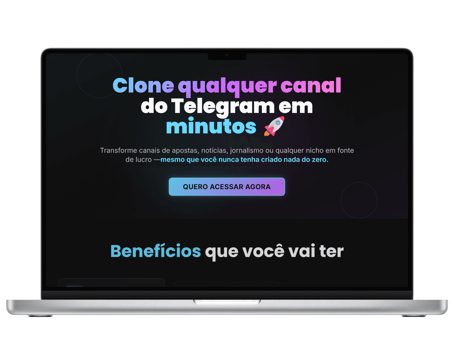Telegram Cloner Desktop View
